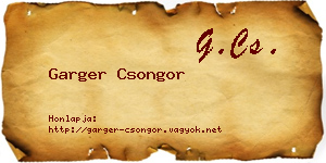 Garger Csongor névjegykártya
